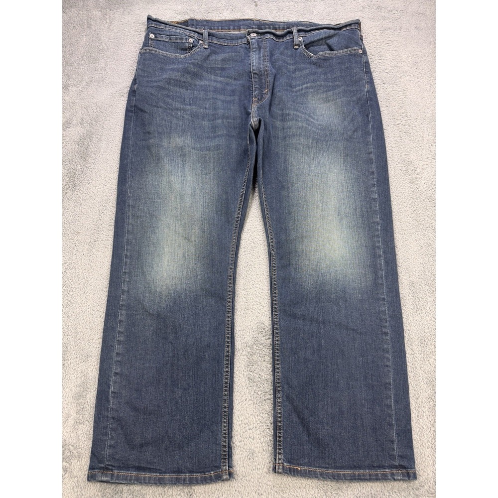 Levis 559 Jeans Men 42X30 Blue Relaxed Straight Whisker Distress Denim